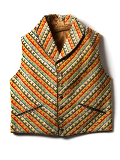 Vest for menn, 1840-tallet (brodert lerret) av English School