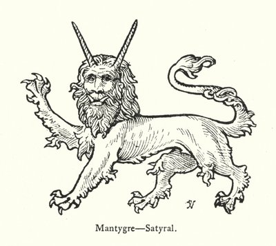 Mantygre, Satyral (gravering) av English School