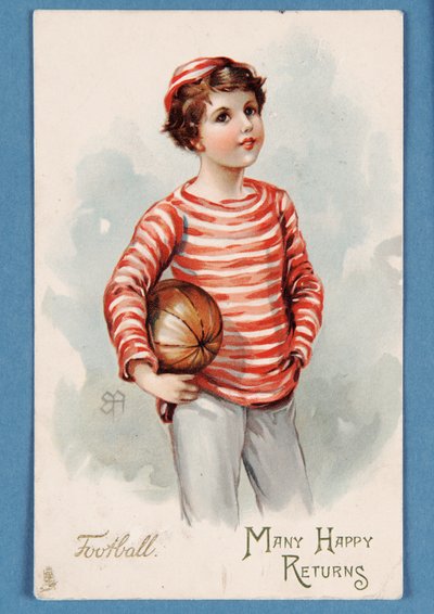 Mange glade returer, bursdagspostkort, 1909 av English School