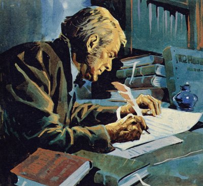 Mange år senere skrev Darwin sin bok The Origin of Species av English School