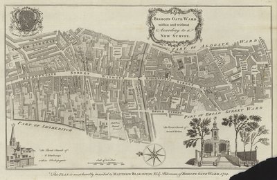 Kart over Bishopsgate Ward, London av English School