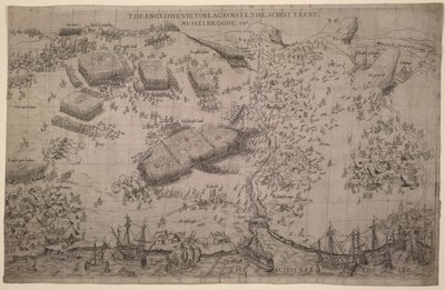 Maps.C.C.5.a.409 Slaget ved Pinkie, ca. 1547-48 (gravering) av English School
