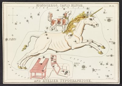 Monoceros. Canis Minor. Und Atelier Typographique, aus 