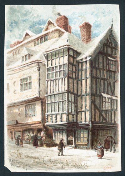 Mardol Head, Shrewsbury, julekort av English School