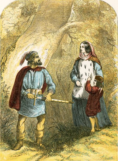 Margaret av Anjou og sønnen hennes møter raneren i skogen av English School
