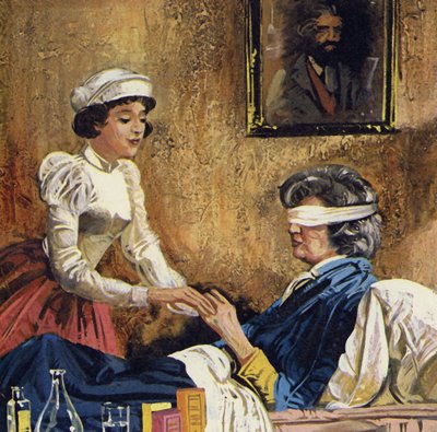Marie Curie led av veldig svake øyne av English School