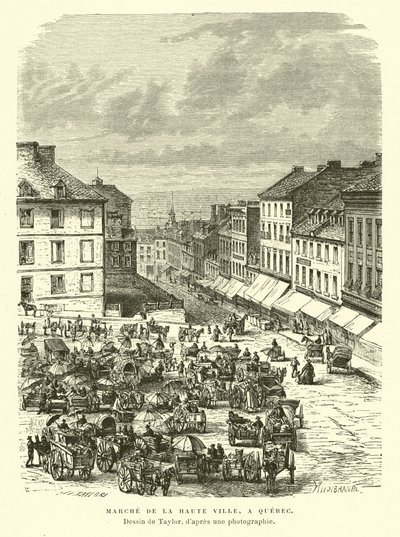 Market of the Upper Town, Quebec City, Canada av English School