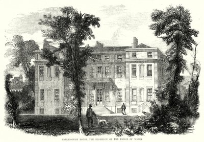 Marlborough House, residensen til prinsen av Wales (gravering) av English School