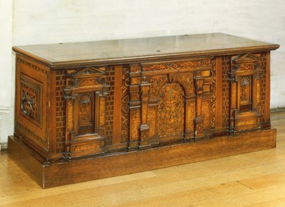 Marquetry Nonsuch kiste (tre) av English School