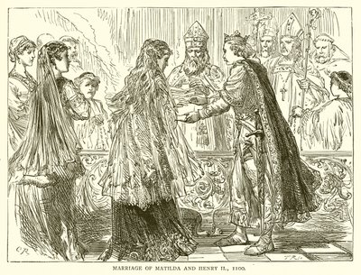 Ekteskap med Matilda og Henry II, 1100 av English School