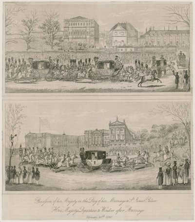 Heirat von Königin Victoria und Prinz Albert, 10. Februar 1840 von English School