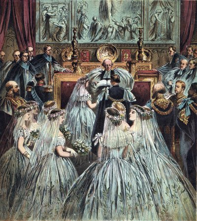 Ekteskap med prinsen av Wales (som ble kong Edward VII av England) (1841-1910) med Alexandra av Danmark (Alexandra Caroline Marie Charlotte Louise Julie av Schleswig-Holstein-Sonderburg-Glucksbourg (Schleswig Holstein Sonderburg Glucksbourg) (1844-19) av English School