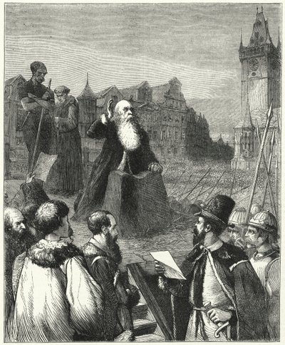 Martyrdøden til Baron Wenzel of Construction, Praha, 1621 av English School