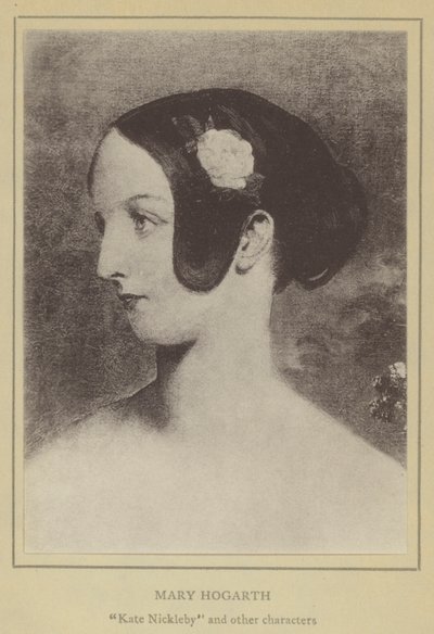 Mary Hogarth, Kate Nickleby og andre karakterer (litografi) av English School