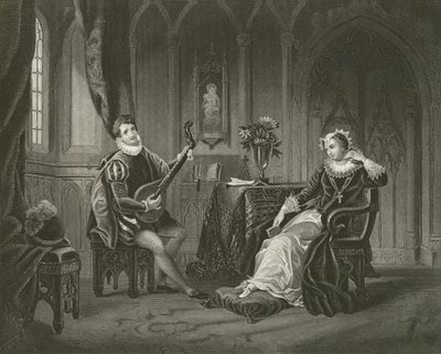 Mary Queen of Scots og hennes sekretær Chatelar av English School