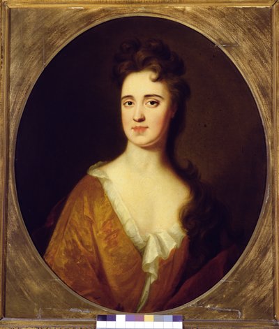 Mary Widdrington, kone til Sir John Gascoigne, 5th Baronet (olje på lerret) (par av 157831) av English School