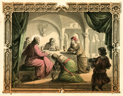 Maria salver Jesu føtter av English School