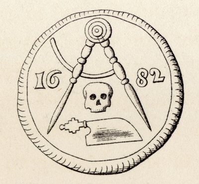 Frimurers segl til Carpenters of Maestricht, datert 1682, fra 