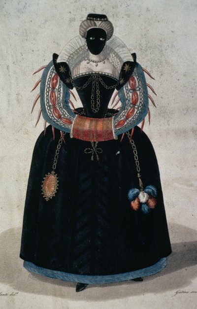 Maskeradedrakt i stil med Henri III av English School
