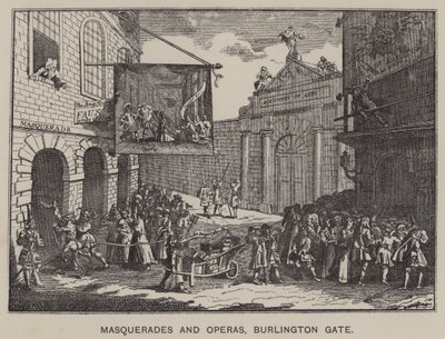 Maskerader og operaer, Burlington Gate (gravering) av English School