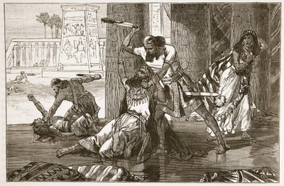 Massakren av hevittene av Simeon og Levi (lito) av English School