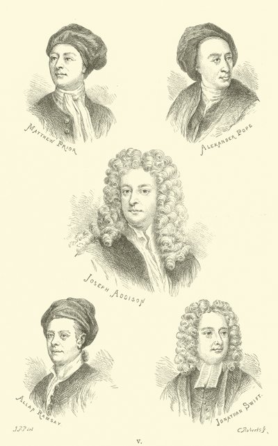 Matthew Prior, Alexander Pope, Joseph Addison, Allan Ramsay, Jonathan Swift av English School