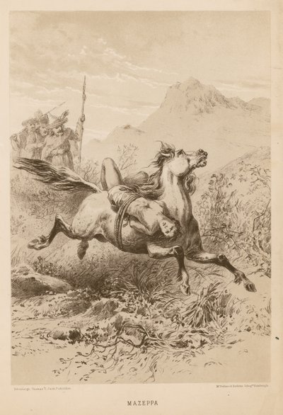 Mazeppa, basert på diktet av Lord Byron av English School