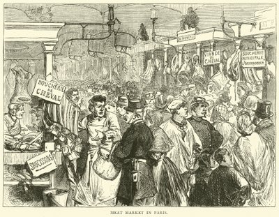 Kjøttmarked i Paris, oktober 1870 av English School