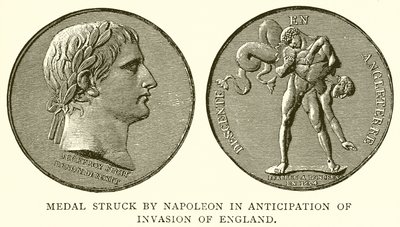 Medalje slått av Napoleon i påvente av invasjonen av England av English School