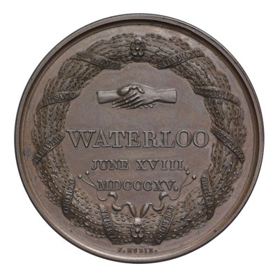 Medalje til minne om slaget ved Waterloo av English School