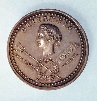 Medalje til minne om britenes erobring av Quebec av English School
