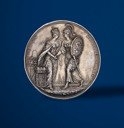 Medalje til minne om kroningen av William og Mary, 1689 (sølv) (revers av 419670) av English School