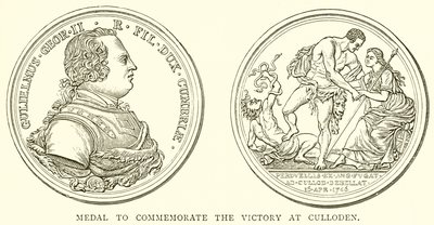 Medalje til minne om seieren ved Culloden av English School