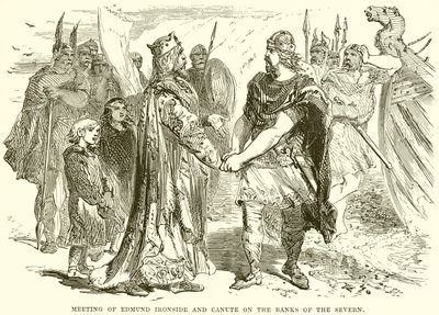 Møte mellom Edmund Ironside og Knud på bredden av Severn av English School