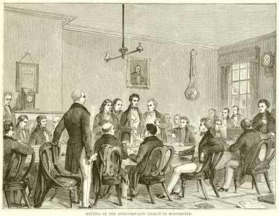 Møte i Anti-Corn Law League i Manchester av English School
