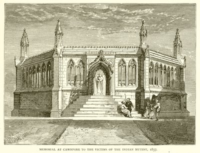 Minnesmerke ved Cawnpore til ofrene for det indiske mytteriet, 1857 av English School