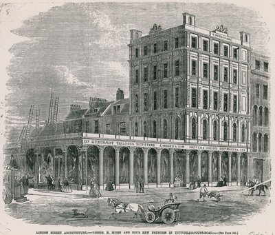 Mrs E Moses and Sons nye lokaler i Tottenham Court Road, London av English School