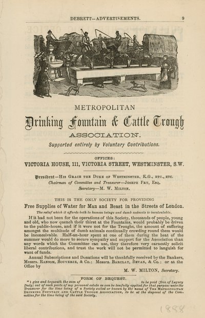 Metropolitan Drinking Fountain & Cattle Trough Association av English School