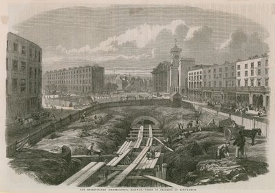 Metropolitan Railway Works ved Kings Cross av English School