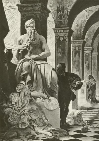 Michael Angelo og Vittoria Colonna (gravyr) av English School