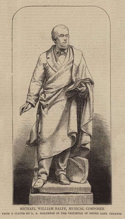 Michael William Balfe , musikalsk komponist (gravering) av English School