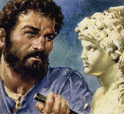 Michelangelos knelende engel ble skulpturert for kirken St Petronio av English School