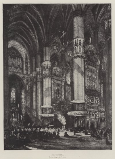 Milano katedral (litho) av English School