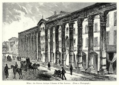 Mailand: die sechzehn antiken Säulen von San Lorenzo von English School