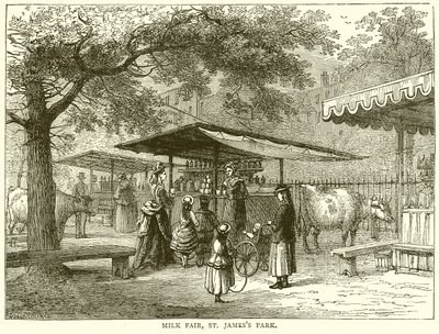 Melkemessen, St. James#39;s Park (gravering) av English School