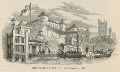 Millbank fengsel og dampbåtbrygge av English School