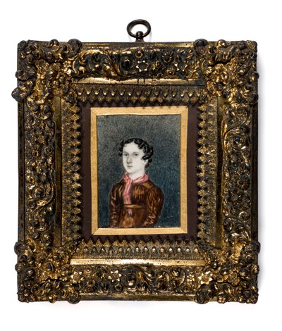 Miniatyr av Anne Lister fra Shibden Hall (akvarell på papir) av English School