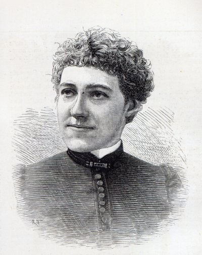 Frøken Charlotte Robinson, hjemmekunstdekoratør til Hennes Majestet, 1887 av English School