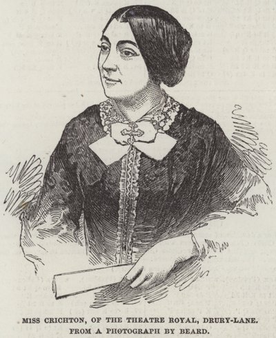 Miss Crichton fra Theatre Royal, Drury-Lane (gravering) av English School