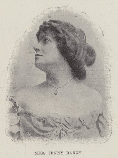 Frøken Jenny Barry (gravering) av English School